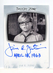 Twilight Zone Archives 2020 Jim E. Titus April 18, 1963 Autograph Card AI-18 - TvMovieCards.com