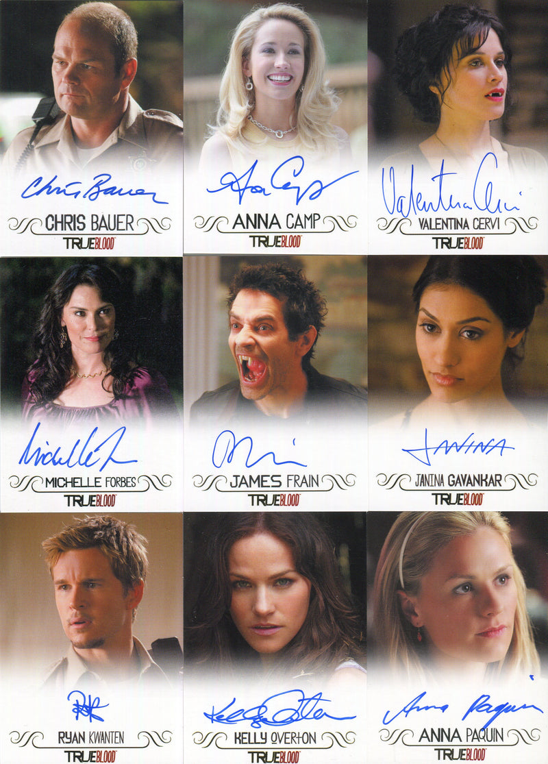 True Blood Archives Autograph Card Set 26 Cards Rittenhouse 2013