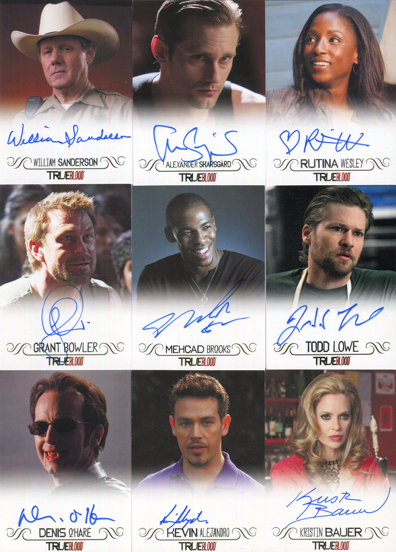 True Blood Archives Autograph Card Set 26 Cards Rittenhouse 2013