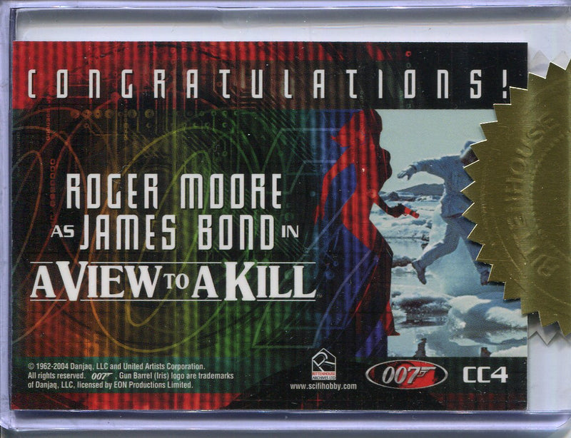 James Bond Dangerous Liaisons Roger Moore Case Topper Costume Card CC4