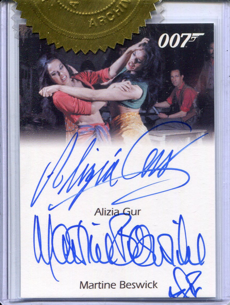 James Bond Archives Spectre Alizia Gur & Martine Beswick Dual Autograph Card