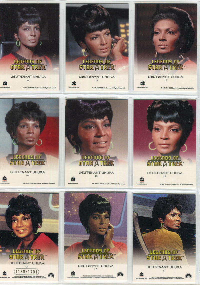 Legends Of Star Trek Series 4 Lieutenant Uhura Chase Card Set L1-L9