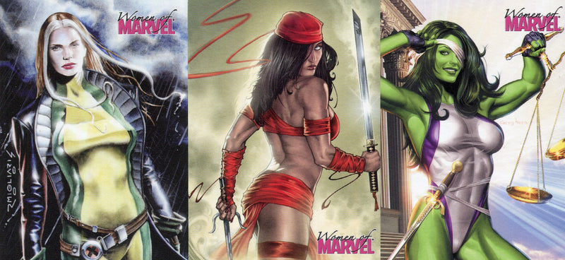 Marvel Women of Marvel Promo Card Lot 3 Cards P1  P2 and CP2