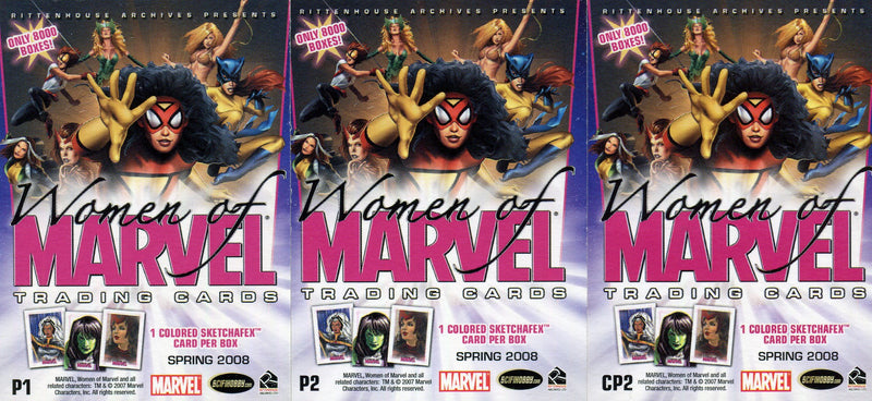 Marvel Women of Marvel Promo Card Lot 3 Cards P1  P2 and CP2