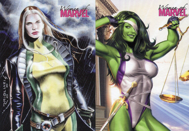 Marvel Women of Marvel Promo Card Lot 2 Cards P1  CP2