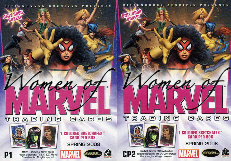 Marvel Women of Marvel Promo Card Lot 2 Cards P1  CP2
