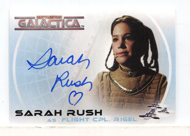 Battlestar Galactica Colonial Warriors Sarah Rush Autograph Card A18