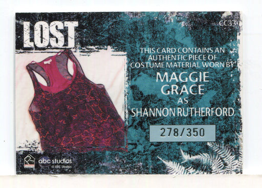 Lost Relics Maggie Grace as Shannon Rutherford Relic Costume Card CC33 #278/350 - TvMovieCards.com