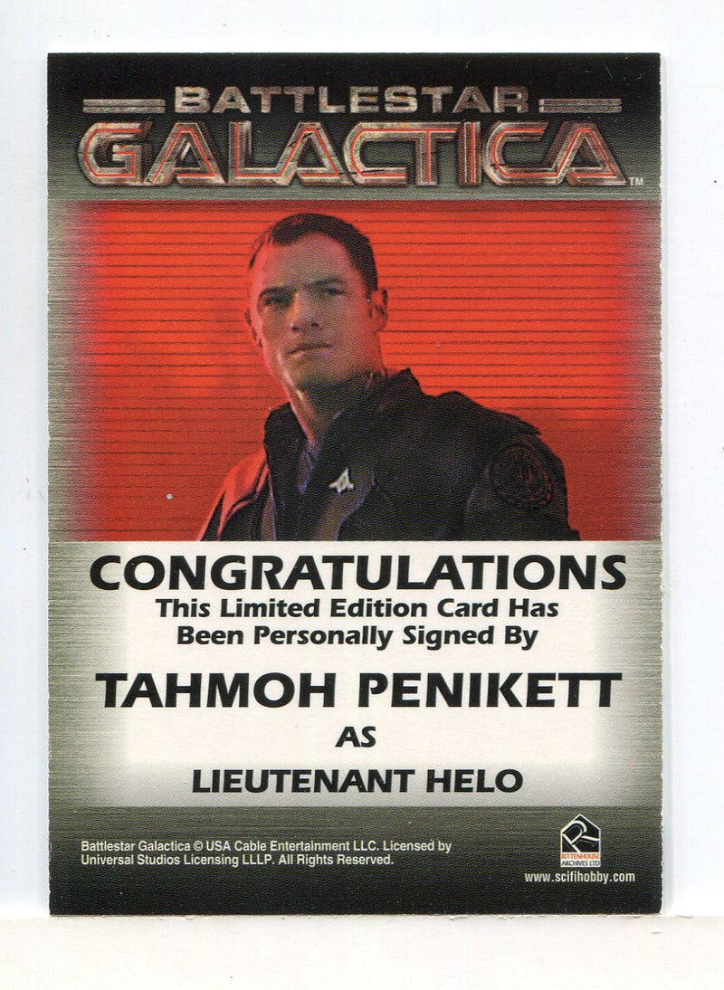 Battlestar Galactica Season One Tahmoh Penikett Autograph Card