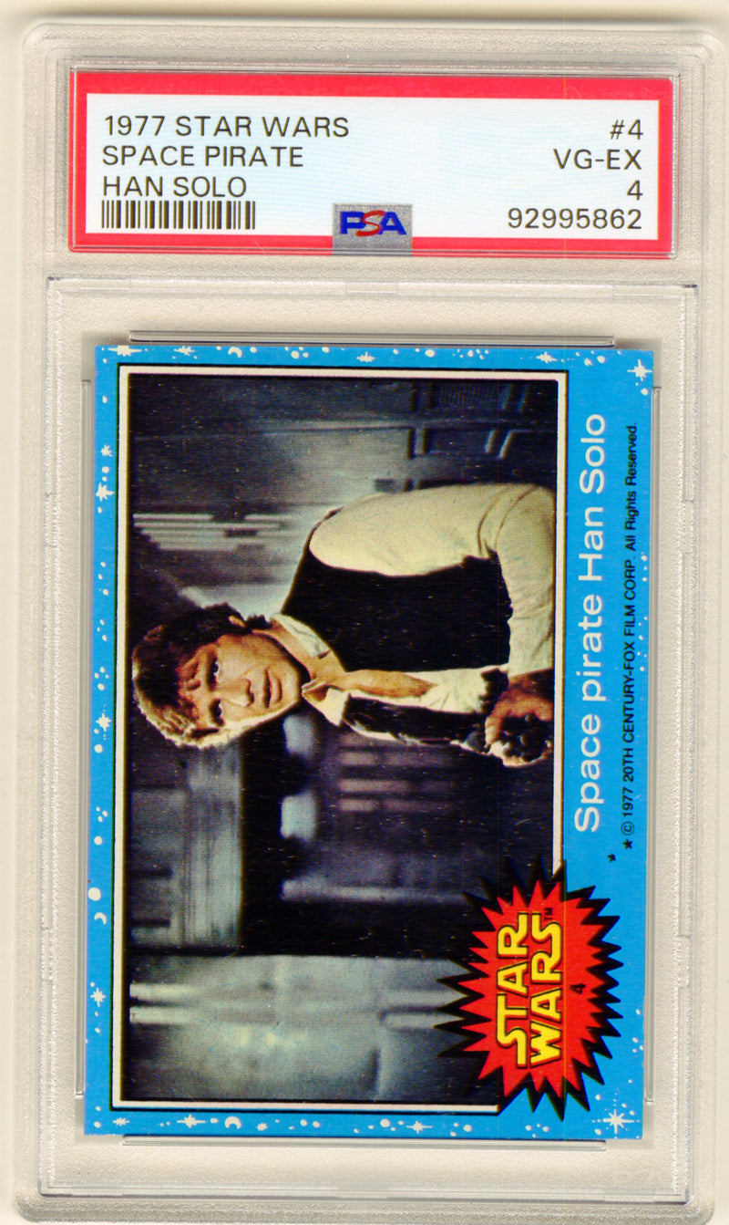 1977 Star Wars Space Pirate Han Solo #4 Trading Card PSA 4 VG-EX