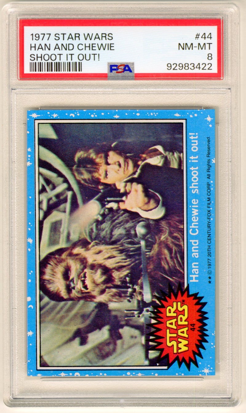 1977 Star Wars Han and Chewie Shoot It Out! #44 Trading Card PSA 8 NM-MT
