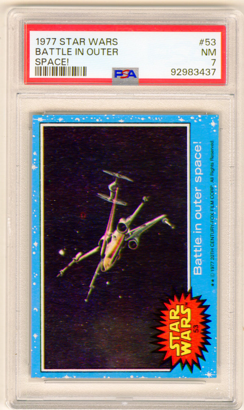 1977 Star Wars Battle In Outer Space! #53 Trading Card PSA 7 NM