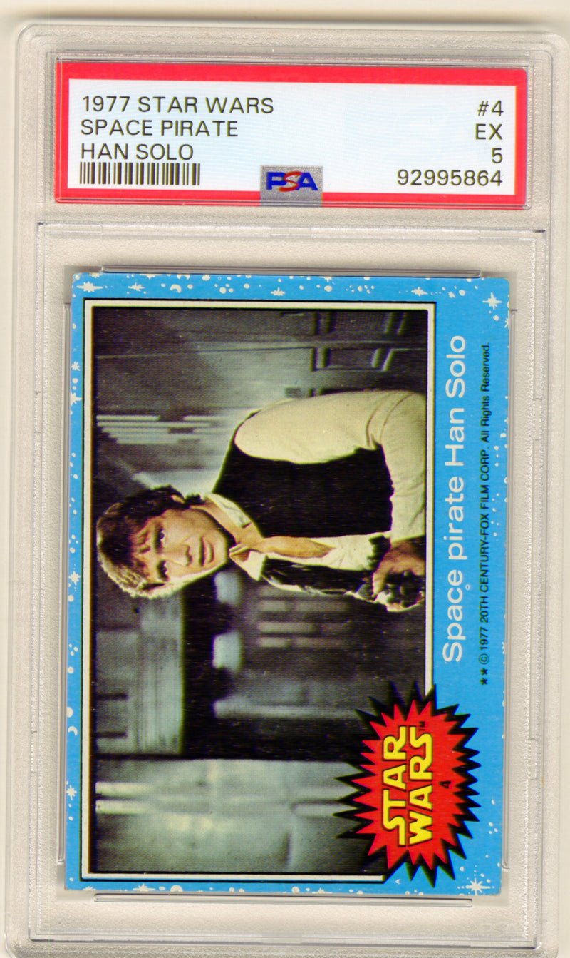 1977 Star Wars Space Pirate Han Solo #4 Trading Card PSA 5 EX