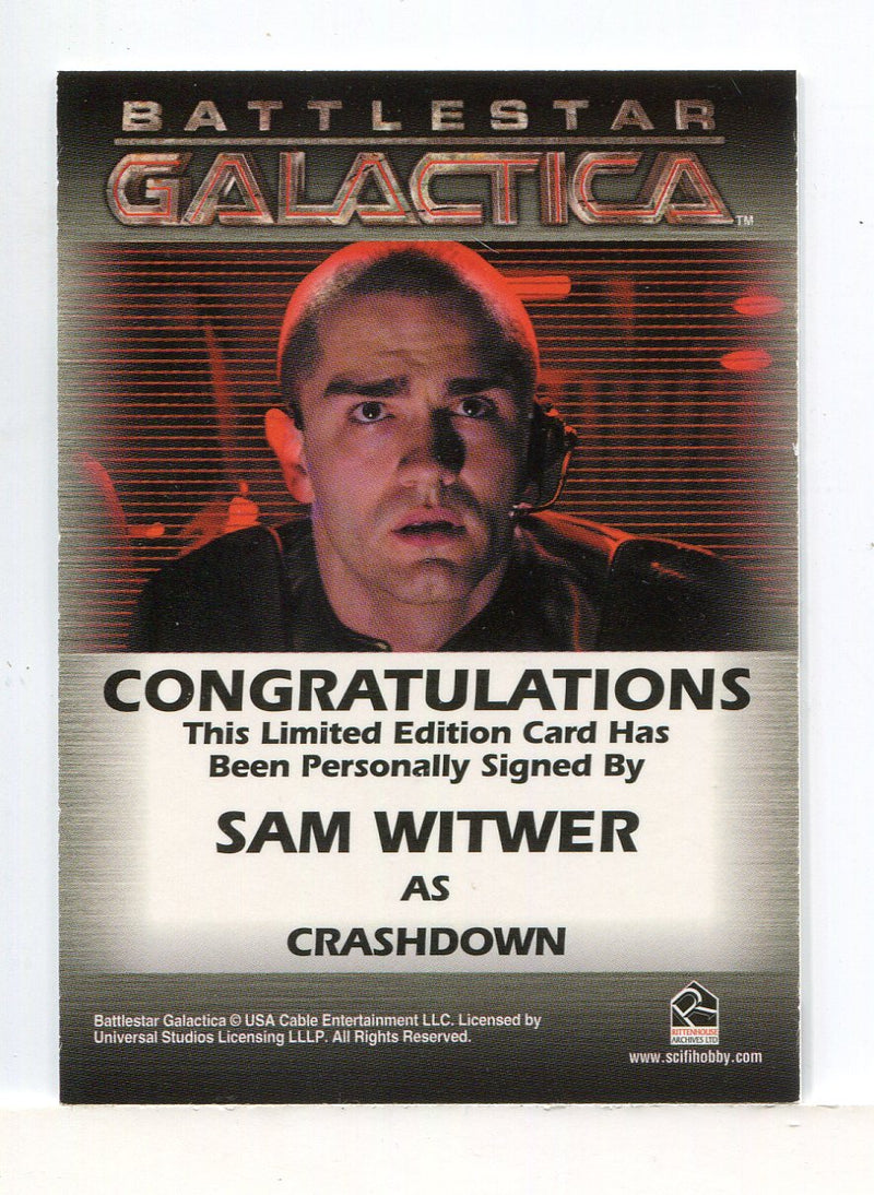 Battlestar Galactica Season One Sam Witwer Autograph Card
