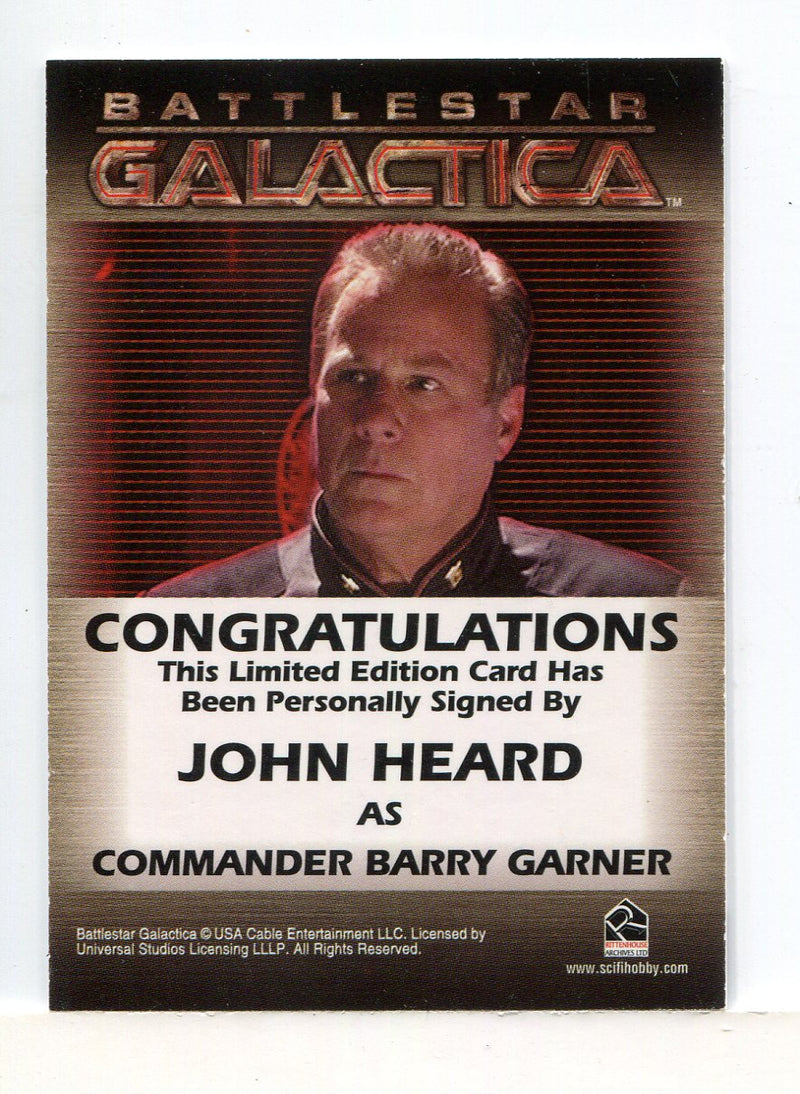 Battlestar Galactica Season Two John Heard Autograph Card