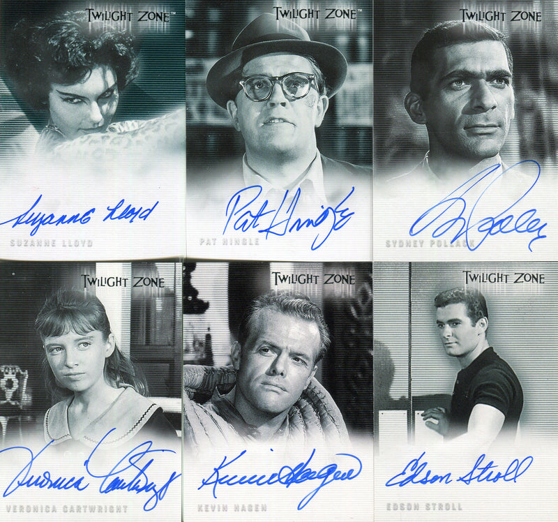 Twilight Zone Autograph Card Lot 6 Autograph Cards Rittenhouse - TvMovieCards.com