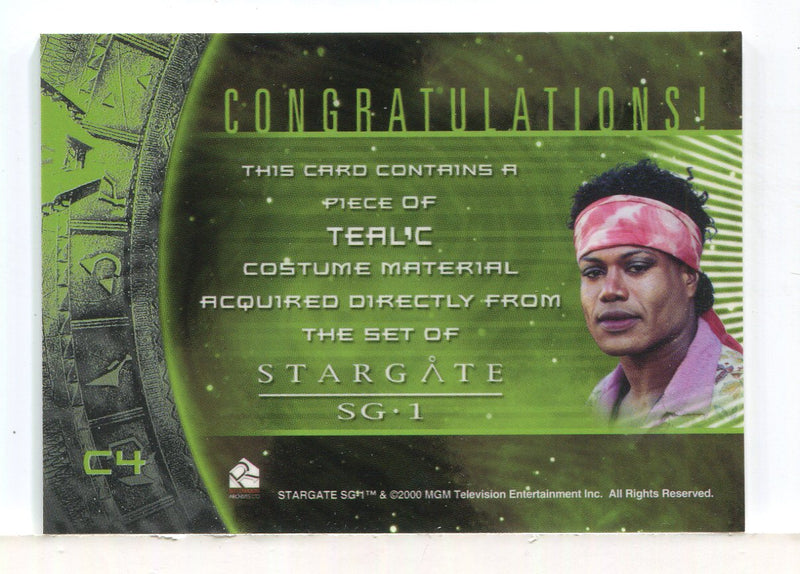 Stargate SG-1 Premiere Edition Teal'c Case Topper Costume Card C4 Variant