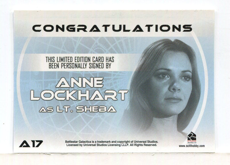 Battlestar Galactica Colonial Warriors Anne Lockhart Autograph Card A17