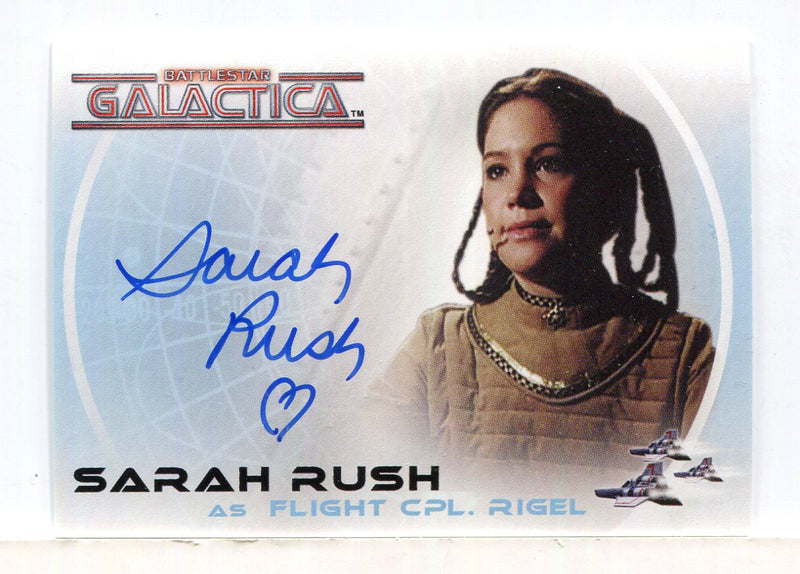 Battlestar Galactica Colonial Warriors Sarah Rush Autograph Card A18