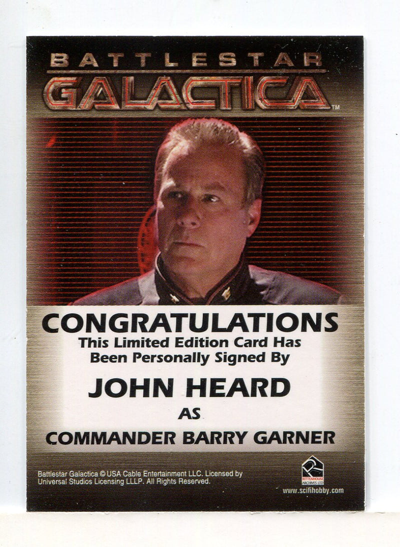 Battlestar Galactica Season Two John Heard Autograph Card