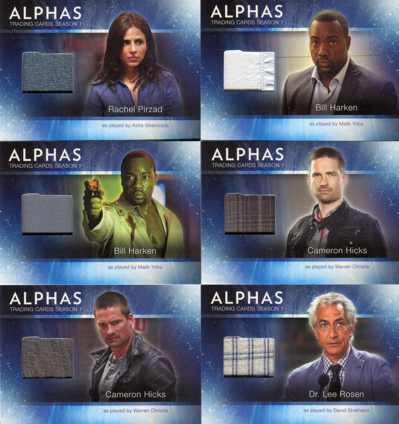 Alphas Season 1 Wardrobe Costume Card Set 11 Cards M1 - M11