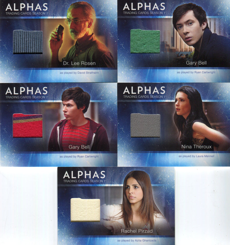 Alphas Season 1 Wardrobe Costume Card Set 11 Cards M1 - M11