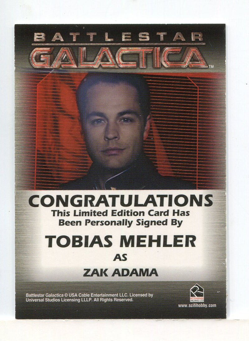 Battlestar Galactica Season One Tobias Mehler Autograph Card