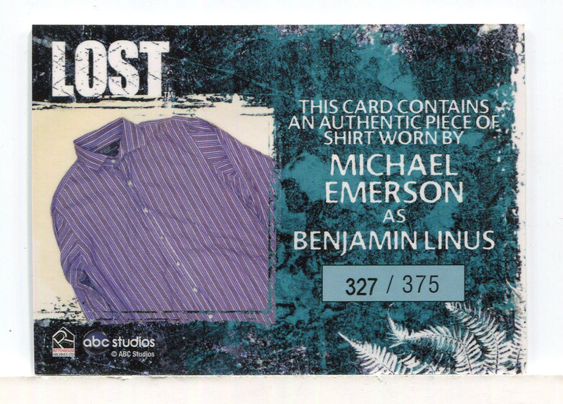 Lost Archives Michael Emerson as Benjamin Linus Relic Costume Card #327/375