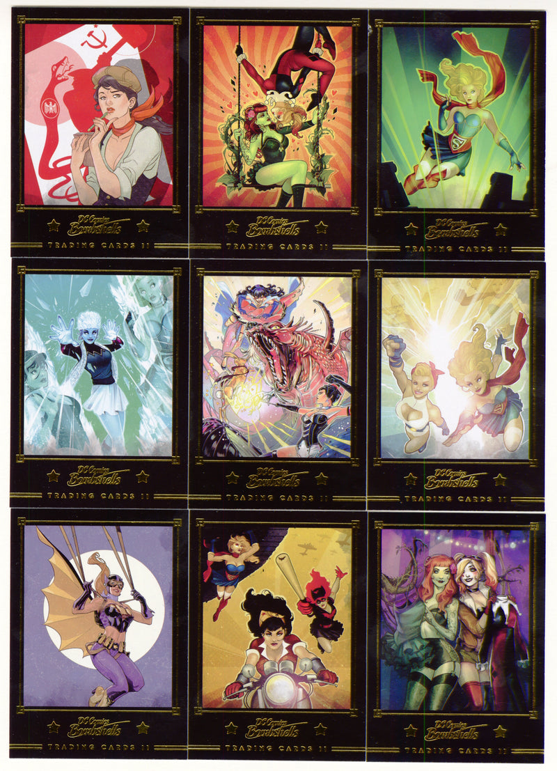 DC Comics Bombshells II Parallel Gold Foil New Covers Trading Card Set C1-C9