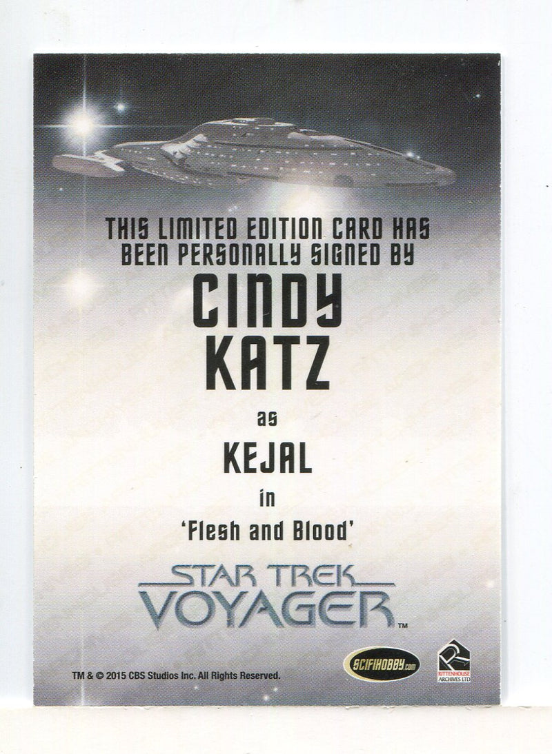 Star Trek Voyager Heroes Villains Autograph Cindy Katz as Kejal