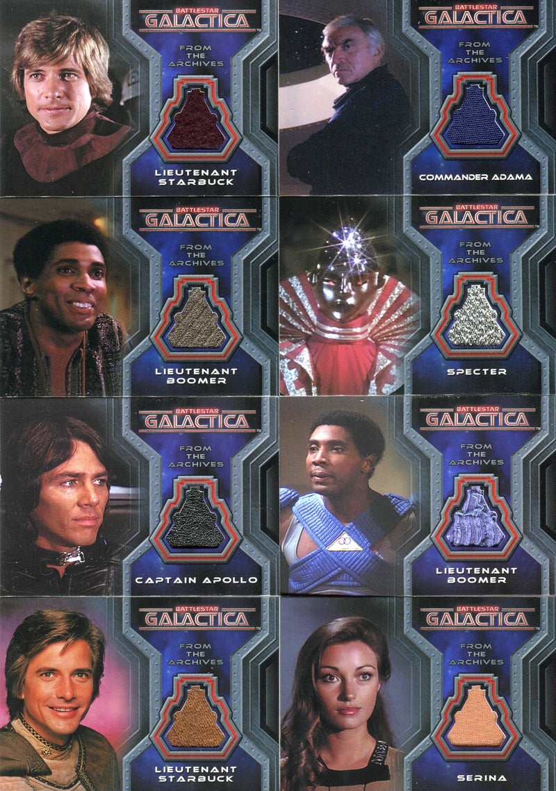 Battlestar Galactica Colonial Warriors Costume Card Set CC2 thru CC12