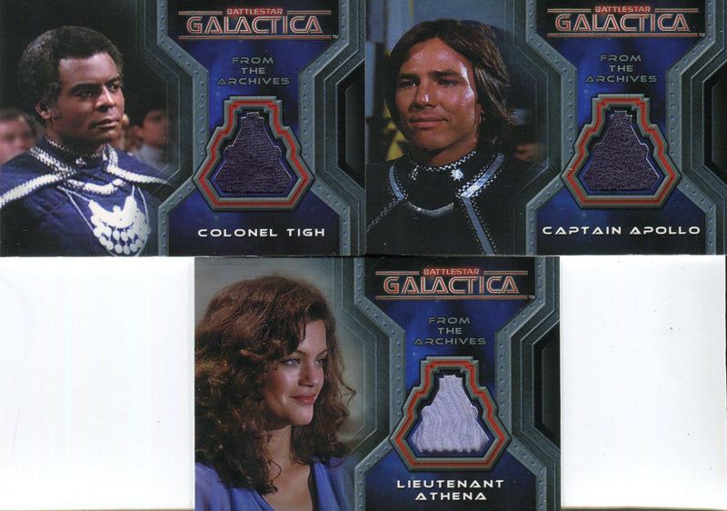 Battlestar Galactica Colonial Warriors Costume Card Set CC2 thru CC12