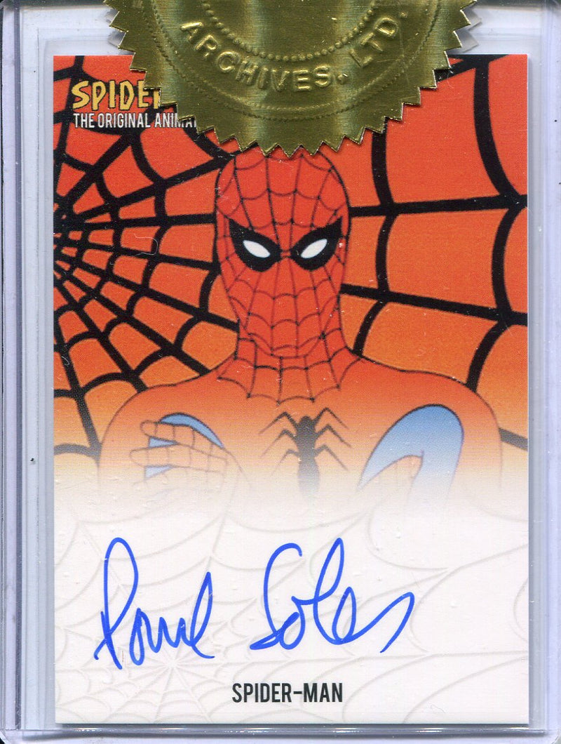 Spider-Man Original Animated Series Paul Soles Autograph Card & Lenticular Set