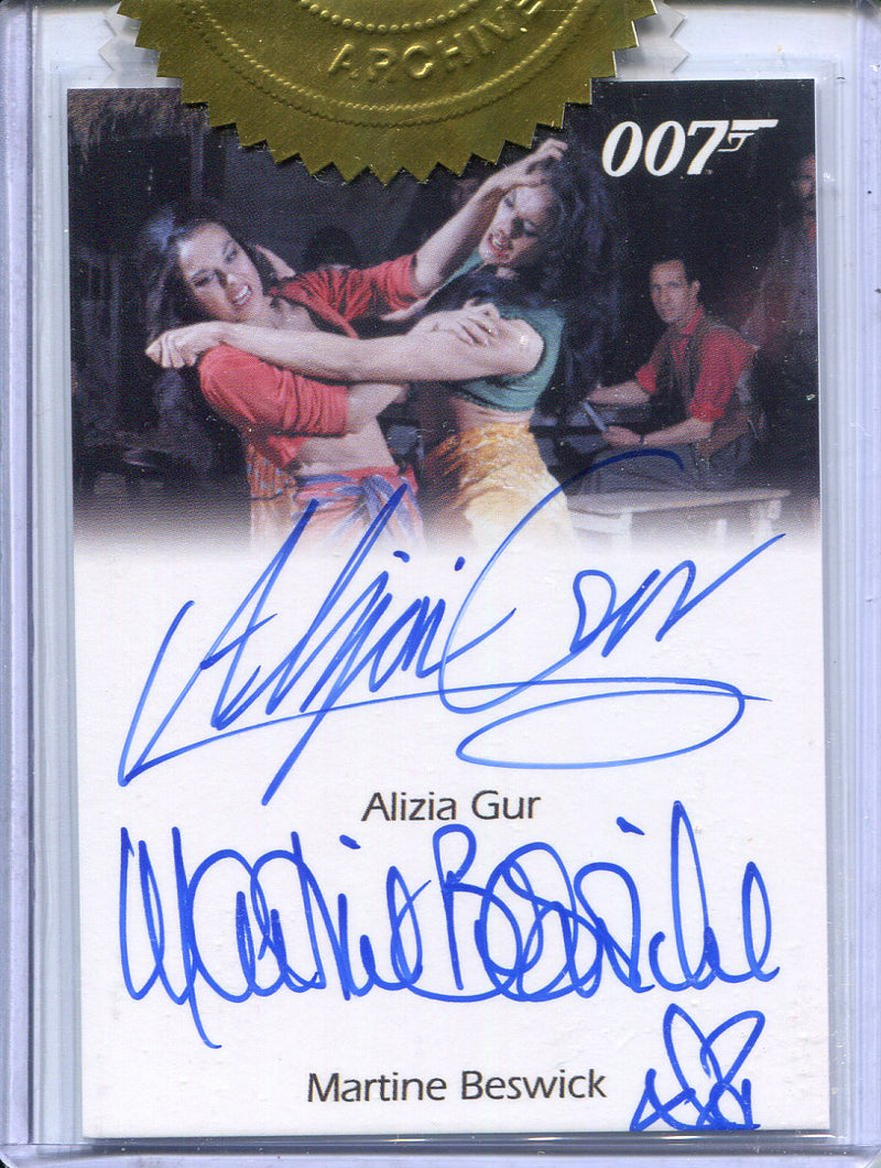 James Bond Archives Spectre Alizia Gur & Martine Beswick Dual Autograph Card