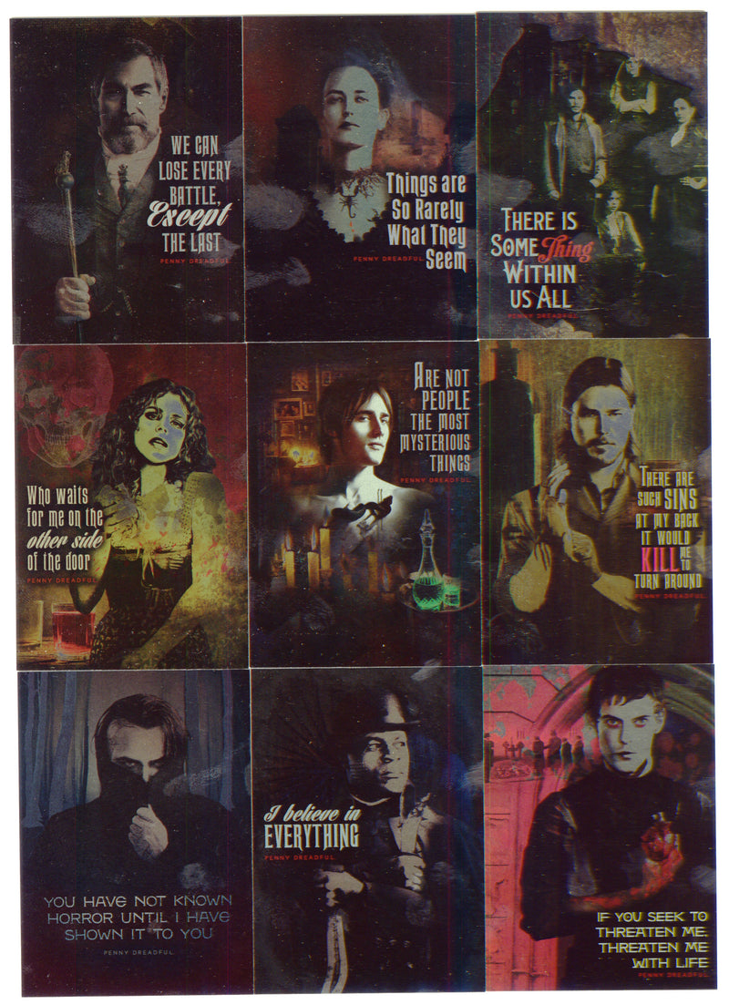 2015 Penny Dreadful Season 1 Foil Quotable Chase Trading Card Set Q1-Q9