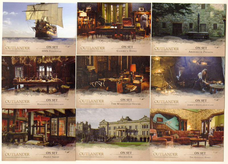 Outlander Season 3 Canvas Parallel On Set Card Set S1-S9