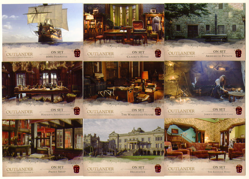 Outlander Season 3 Red Fraser Seal Foil Parallel On Set Card Set S1-S9
