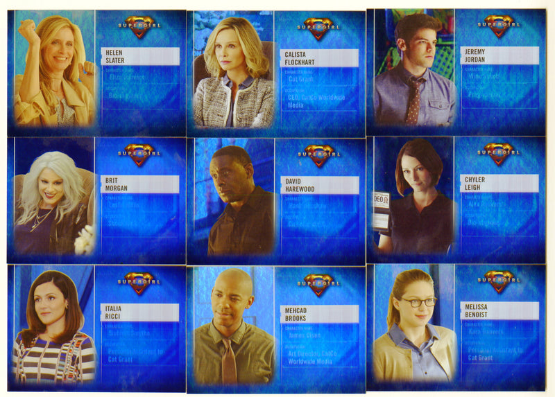 Supergirl Season 1 Characters Rainbow Foil Parallel Chase Card Set CB1-CB9