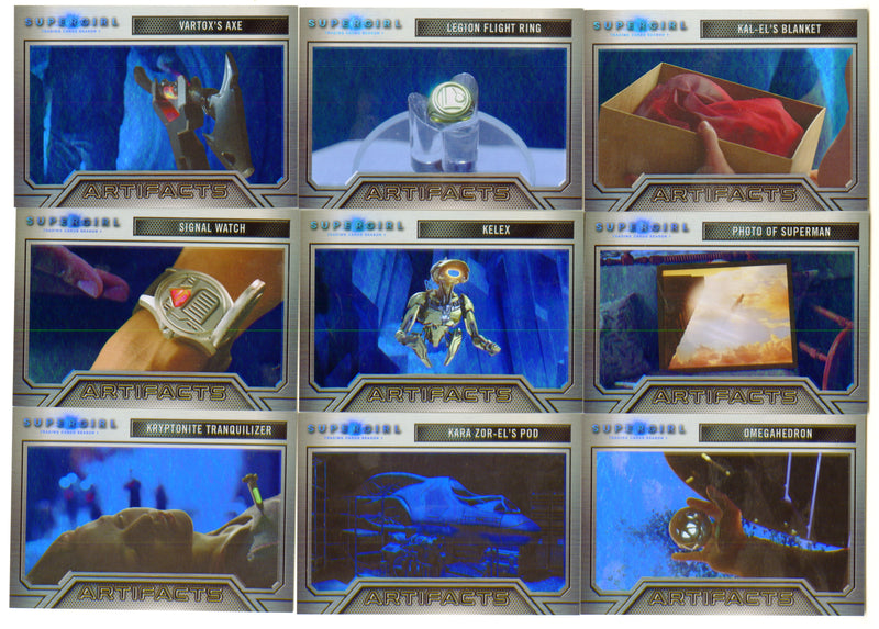 Supergirl Season 1 Artifacts Rainbow Foil Parallel Chase Card Set A1-A9 Cryptozoic