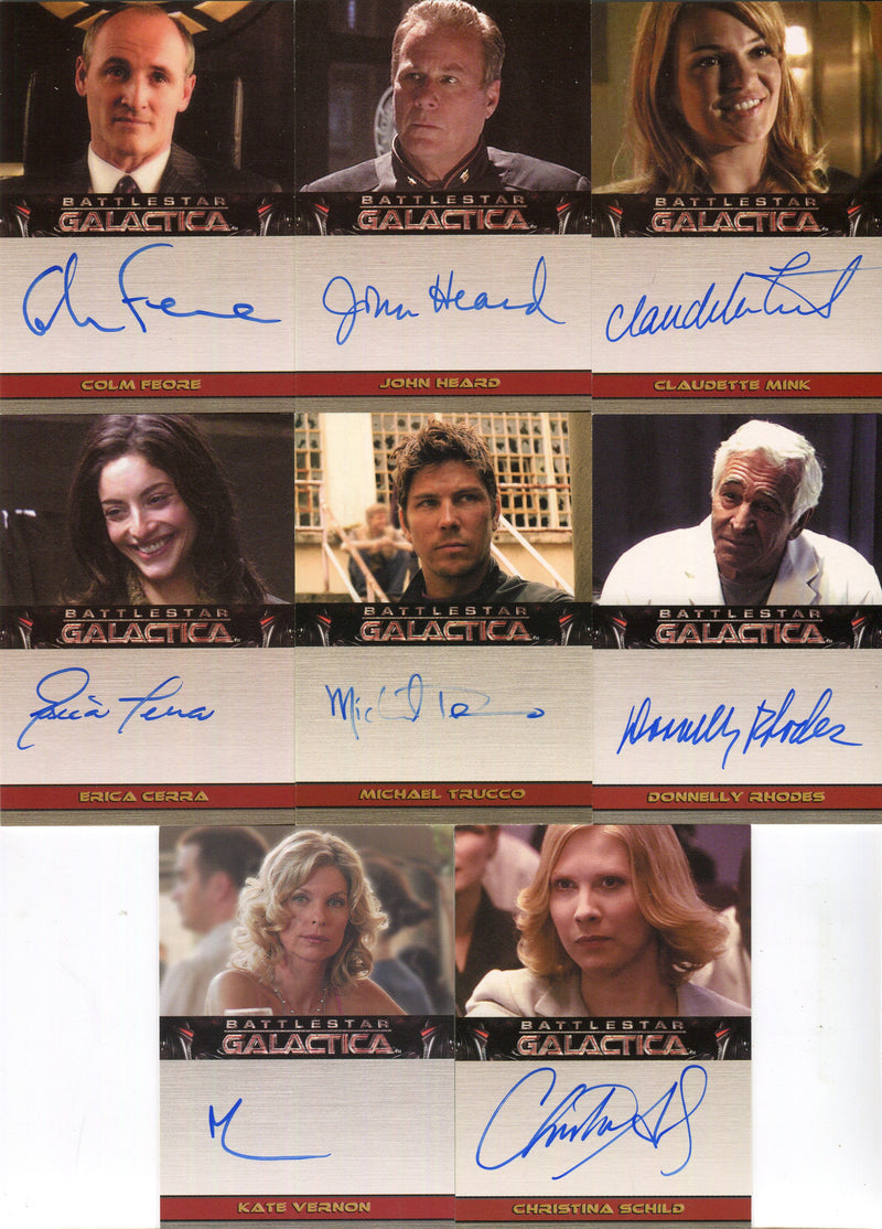 Battlestar Galactica Season Two Autograph Card Lot 8 Cards