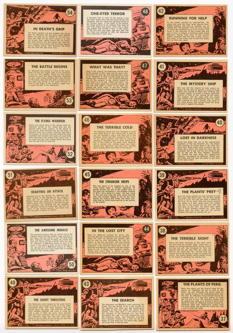 1966 Lost In Space TV Show Complete 55/55 Gum Trading Card Set Topps