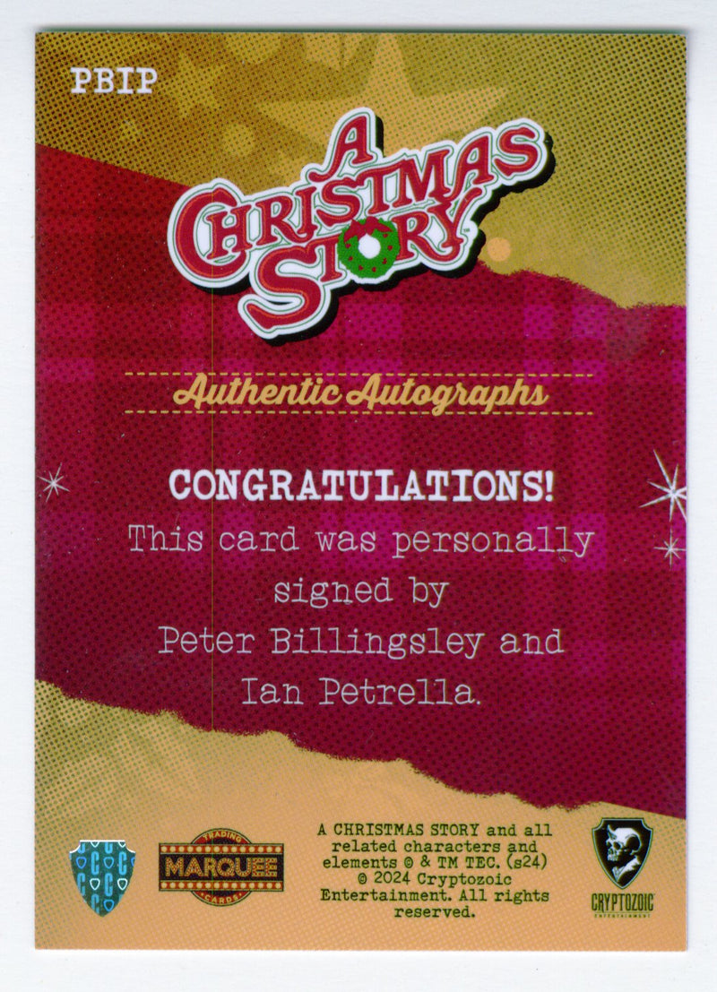2024 A Christmas Story Dual Autograph Card Peter Billingsley Ian Petrella PBIP