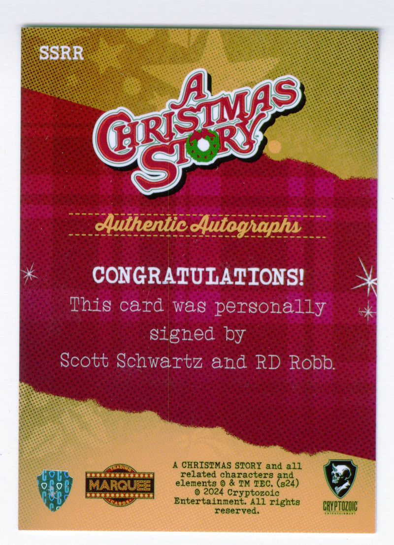 2024 A Christmas Story Dual Autograph Card Scott Scwartz RD Robb SSRR