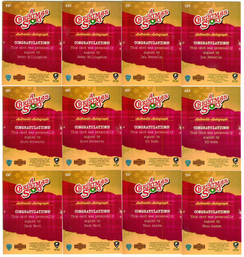 2024 A Christmas Story Complete (23) Autograph / Duals Card Set Ralphie