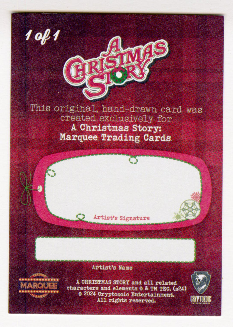 2024 A Christmas Story Blank Artist Sketch Card Cryptozoic