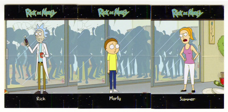 2018 Rick and Morty Season 1 Standee Chase Card Convention Set E10-E12