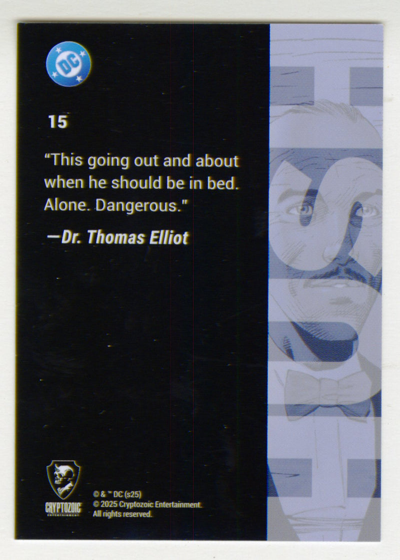 2025 Batman Hush Essentials Black Brilliance Lava Foil Card 1/1 #15 The House Call