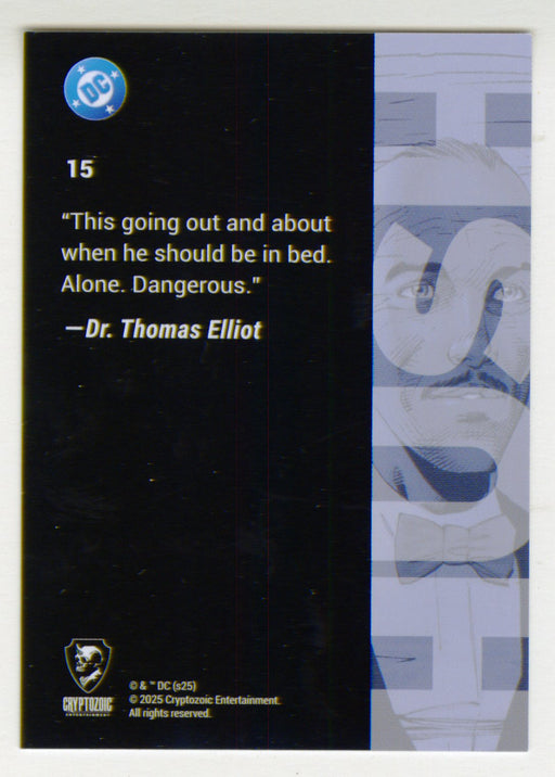 2025 Batman Hush Essentials Black Brilliance Lava Foil Card 1/1 #15 The House Call - TvMovieCards.com