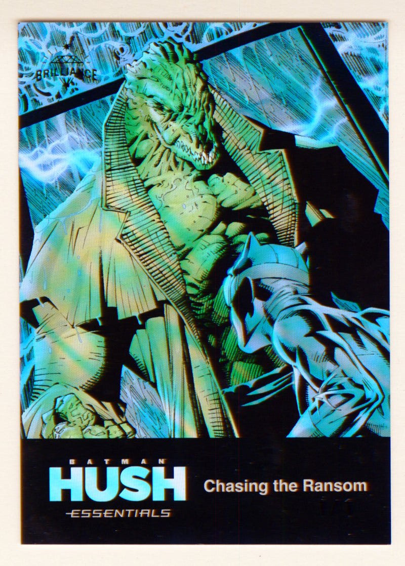 2025 Batman Hush Essentials Black Brilliance Lava Foil Card 1/1 #16 Chasing the Ransom