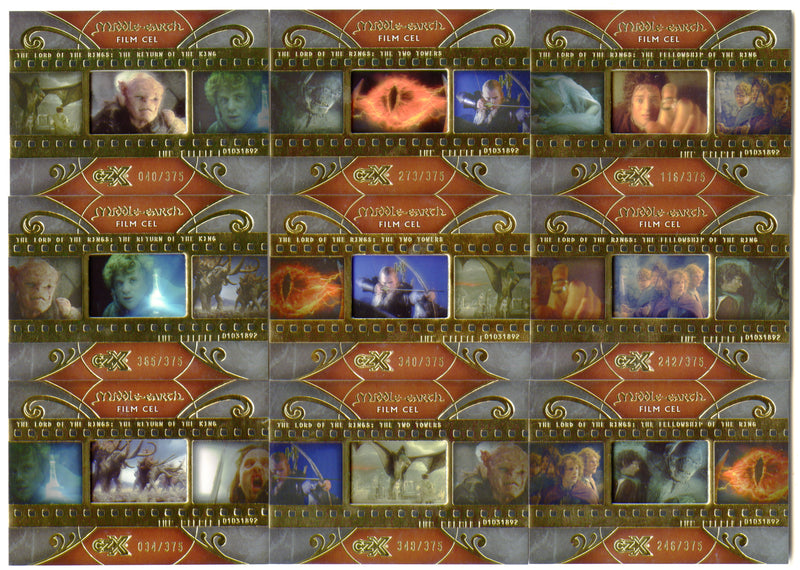 2022 Cryptozoic CZX Middle Earth Film Cel Trading Card Set F1-F19 - TvMovieCards.com